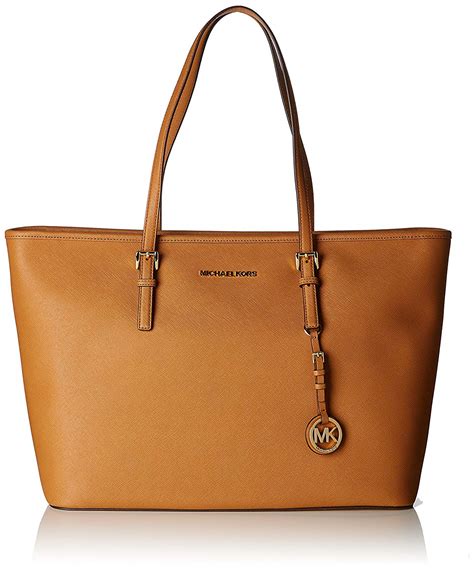 michael kors jet set medium saffiano leather tote grey|Michael Kors saffiano bag black.